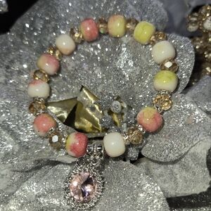 Agate Beaded Jewelry I Pink I Bracelet